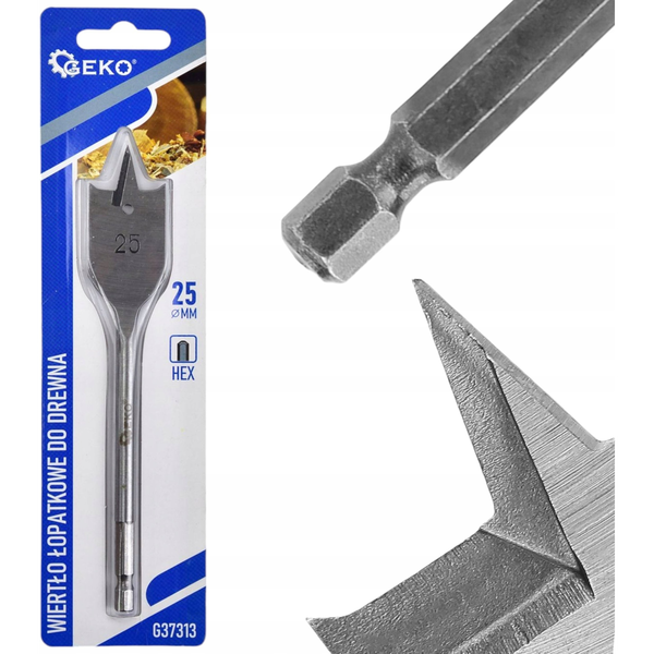 Wiertło Geko Wiertło łopatkowe do drewna 25x152mm HEX (20/200)