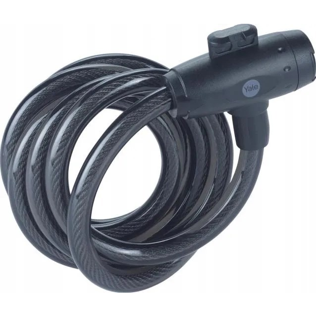 Yale YCK0/12/200/2 Kulcsos Kerékpár Zár - Fekete (YCK0/12/200/2)