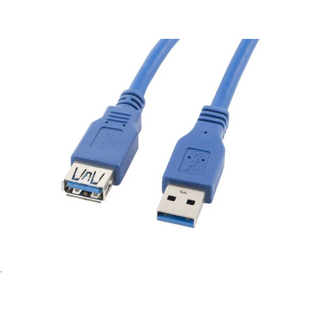 Lanberg USB 3.0 AM-AF hosszabbító kábel 1.8m, kék (CA-US3E-10CC-0018-B) (CA-US3E-10CC-0018-B)