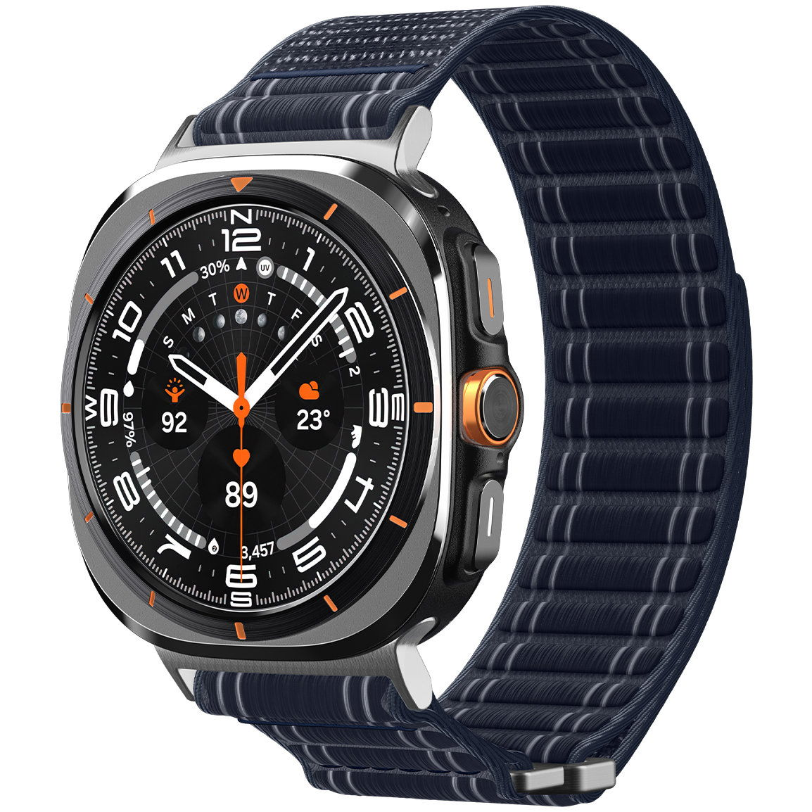 Spigen Fabric Band Hook And Loop Samsung Galaxy Watch Ultra 47mm szíj - tengerészkék (AMP10148)