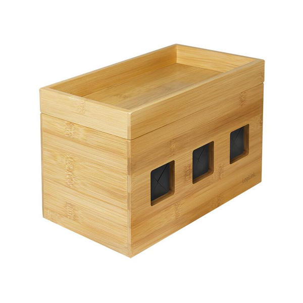 LogiLink KAB0076 - Logitech Kabelbox aus Bambus