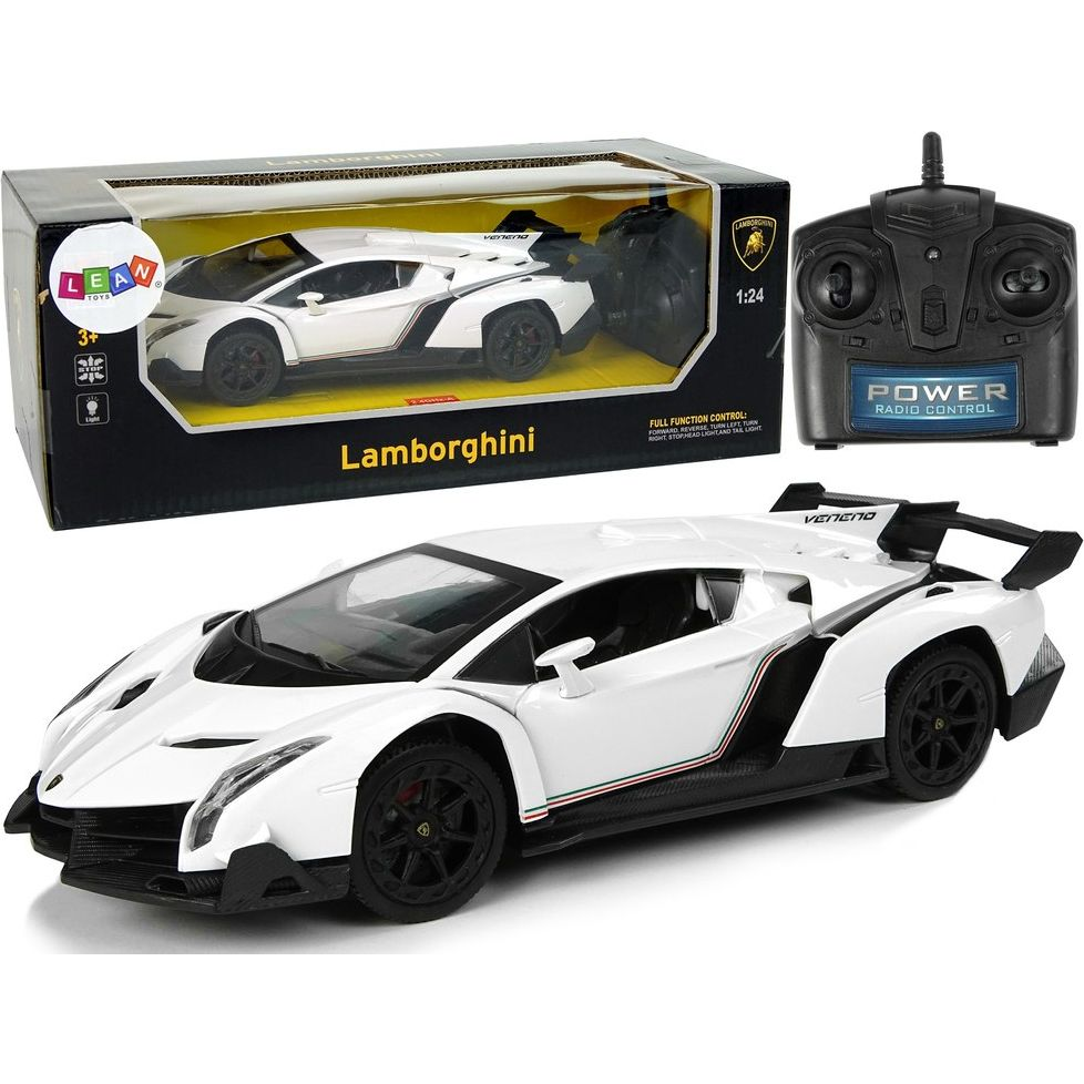 R/C Sportkocsi 1_24 Lamborghini Veneno Fehér 2.4 G Fények (9740)