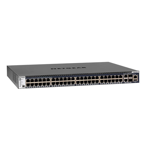 NETGEAR M4300-52G-PoE+ 550W PSU Administreret L2/L3/L4 Gigabit Ethernet (10/100/1000) Strøm over Ethernet (PoE) 1U Sort