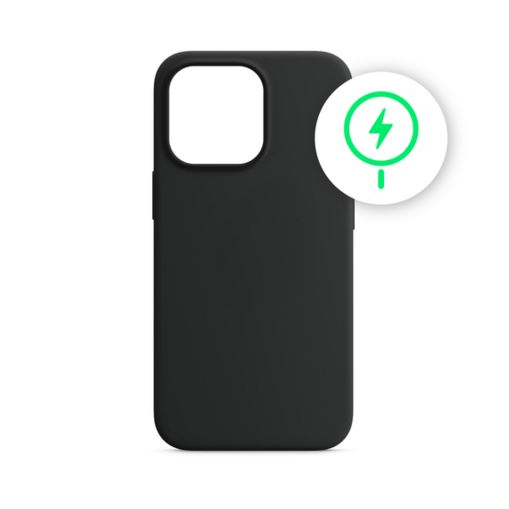 Phoner Apple iPhone 14 Pro Max Magsafe szilikon tok fekete (71766) (PH71766)