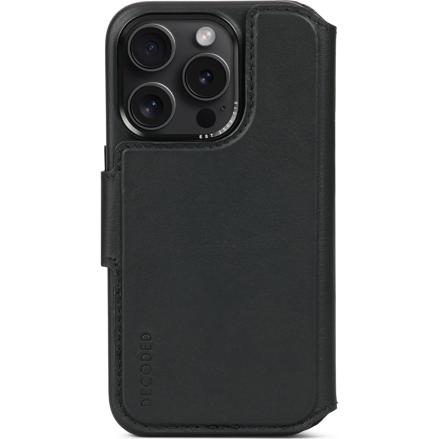 Decoded Detachable Wallet iPhone 15 Pro fekete bőr tok (D24IPO15PDW5BK)
