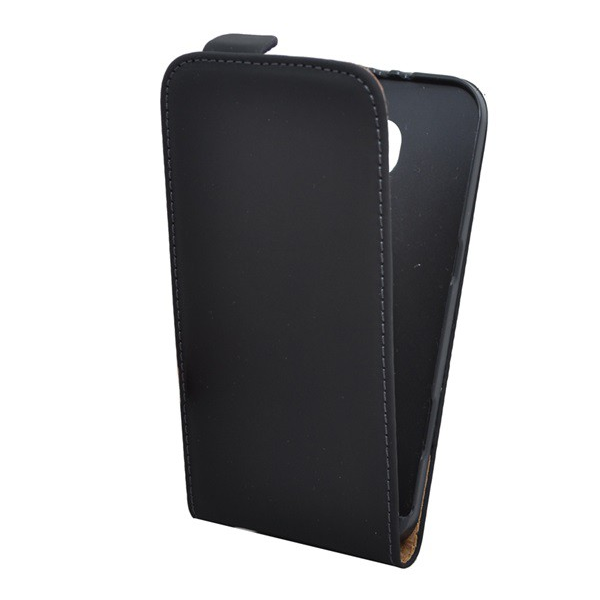 Tok álló, bőr hatású (FLIP, lefelé nyíló, szilikon tartó) FEKETE [Samsung Galaxy S6 (SM-G920)] (5996457529926)