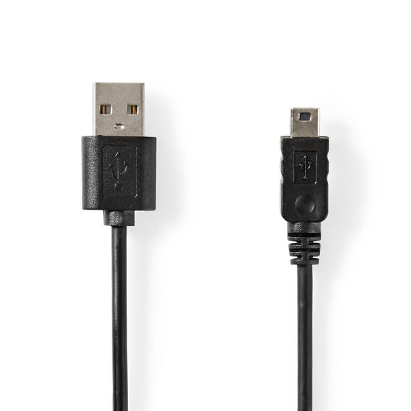 Nedis CCGT60300BK20 USB-A - USB Mini-B kábel 2m fekete