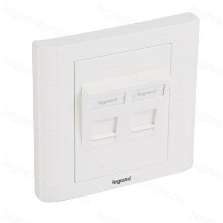 Legrand Linkeo szerelvény Keystone porthoz 2xRJ45 (632797) (632797)