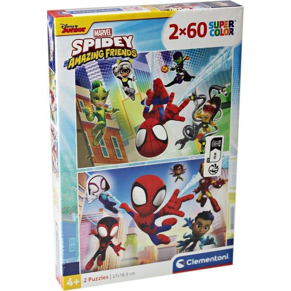 Clementoni Spidey & His Amazing Friends Puslespil 60 stk Tegneserier