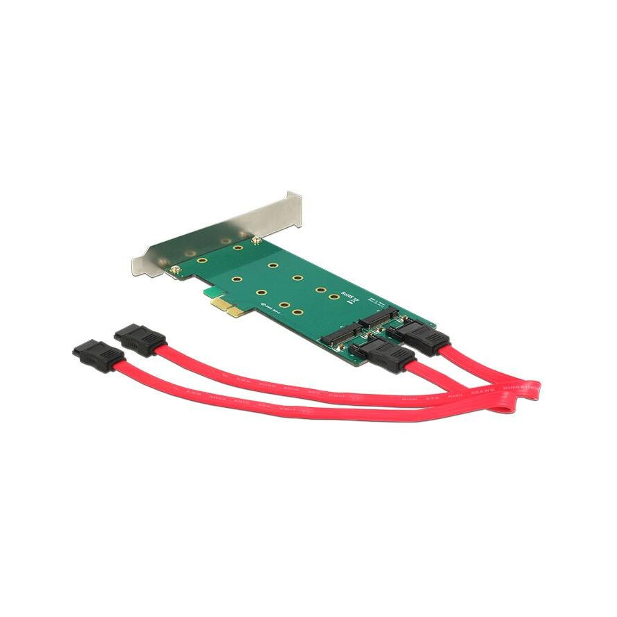 Delock PCI Express Card > 2 x internal M.2 Key B 110 mm - Low Profile Form Factor (89473)