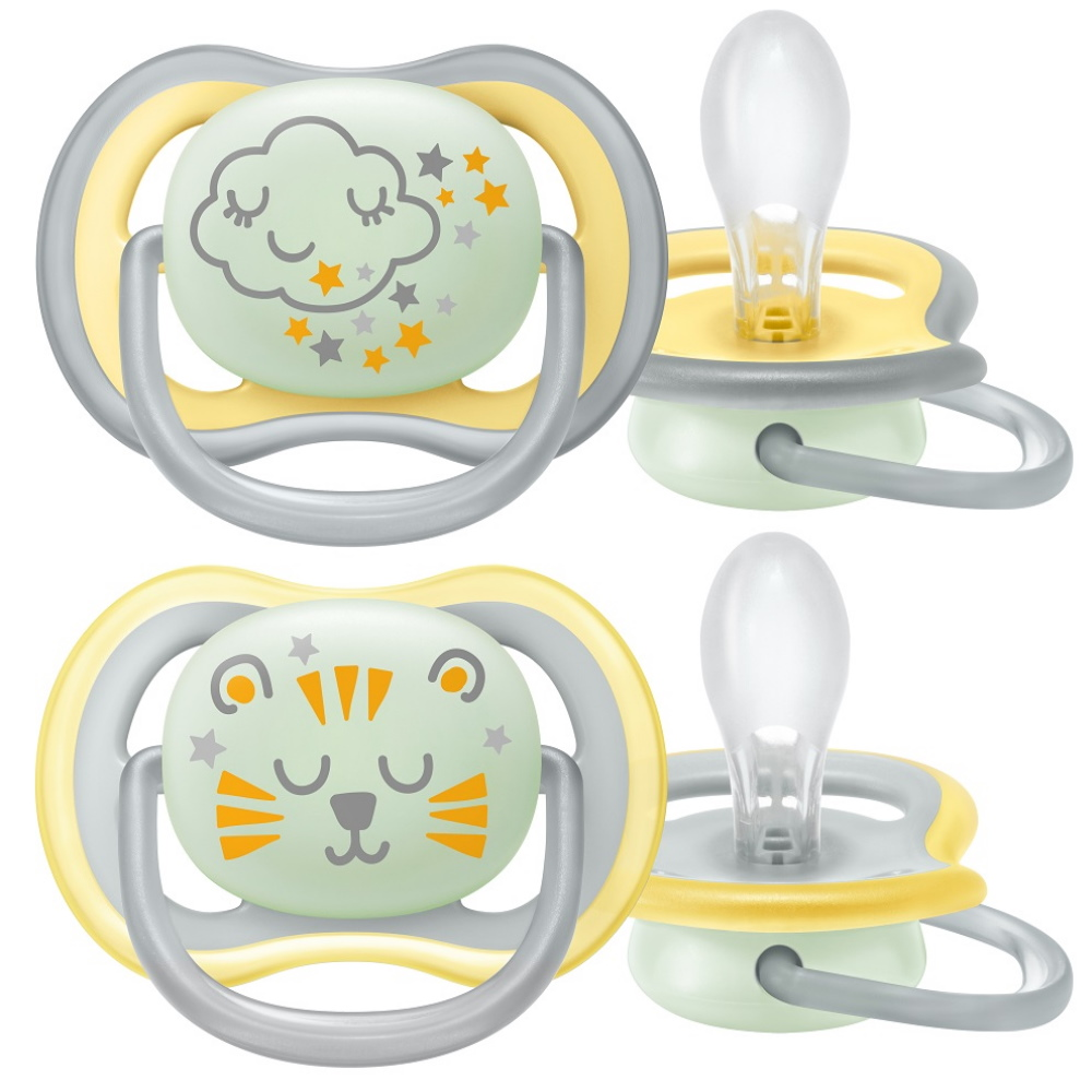 Philips AVENT játszócumi ultra air éjszakai 18hó 2db (MTTF-8710103982708)