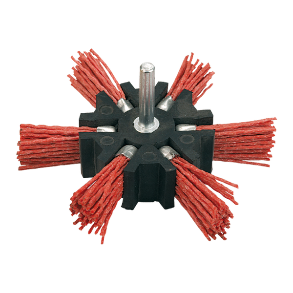 Nylon sanding brush VERTO, 100 mm, disc-shaped