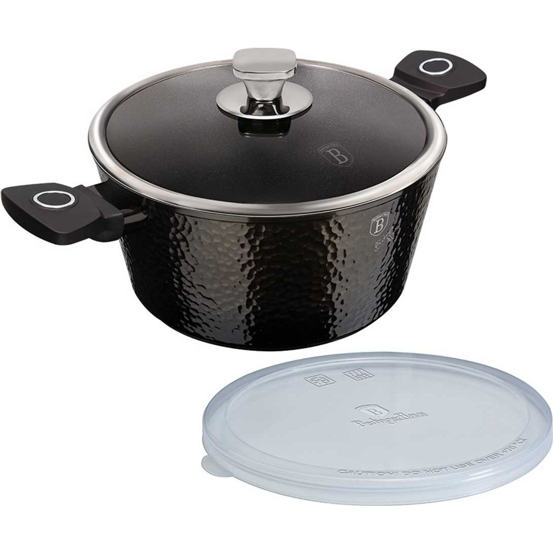 BerlingerHaus BH/6571 Primal Gloss Collection Lábas - Kovácsolt Alumínium, Fekete (BH-6571 Kinghoff)