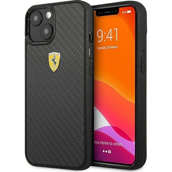 Funda Iphone 13 Mini Ferrari Logo Negro