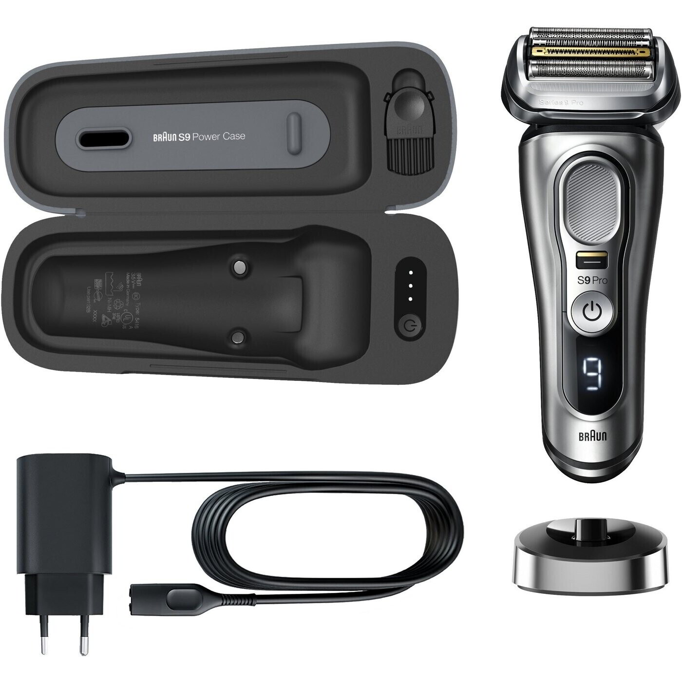 Braun Series 9 Pro 81744531 férfi borotva Szitaborítású vágófejes borotva Vágó Ezüst (4210201372578)