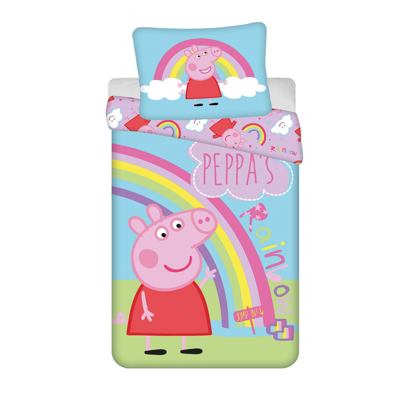 Jerry Fabrics PEP016 Ágyneműhuzat - Peppa malac, 140×200 + 70×90 cm (01218-PEPPAPIG16A)