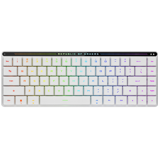 ASUS ROG Falchion RX Low Profile tastiera Gaming USB + RF Wireless + Bluetooth Bianco