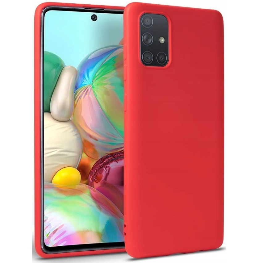 Samsung Galaxy M51 SM-M515F, Szilikon tok, prémium, piros (795787714102)