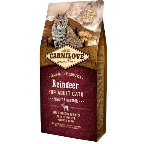Carnilove Cat Adult Reindeer Energy &amp; Outdoor- Rénszarvas Hússal 2kg