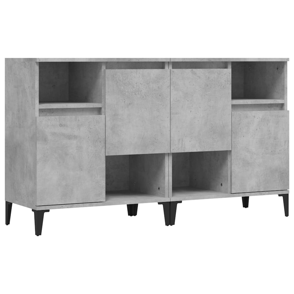 2 db betonszürke szerelt fa tálalószekrény 60 x 35 x 70 cm (3185731)