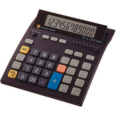 Triumph Adler Napelemes asztali számológép, 12 számjegy, fekete, J 1210 (103975) (103975)