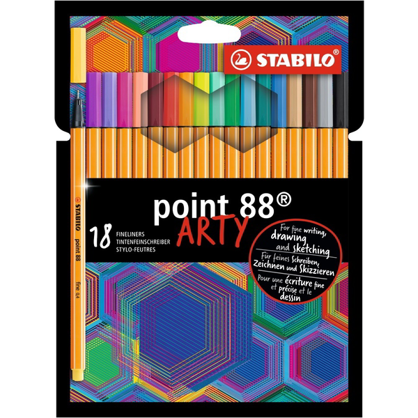 STABILO Point 88 ARTY fijnschrijver Verschillende kleuren 18 stuk(s)