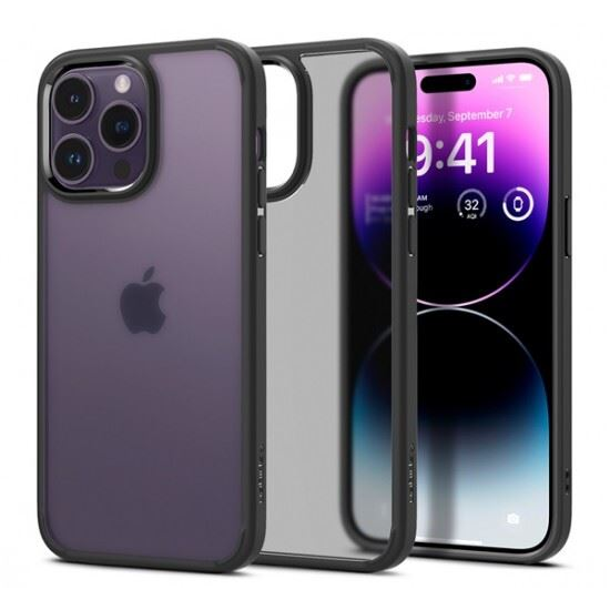 Spigen Ultra Hybrid Apple iPhone 14 Pro Max Frost Black tok matt fekete (ACS04824) (ACS04824)