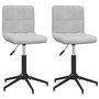 Scaune rotative de bucătărie, 2 buc., gri deschis, catifea