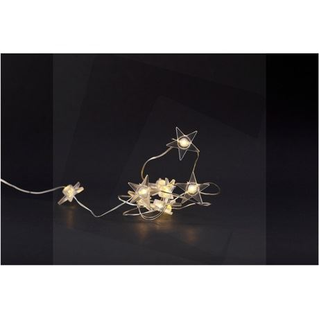 Entac karácsonyi füzér műanyag csillag LED (LPS10WW) (LPS10WW)