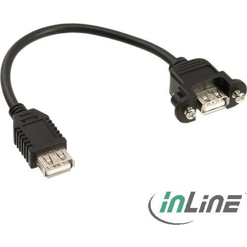 InLine 33441D USB kábel USB 2.0 0,2 M USB A Fekete (33441D)