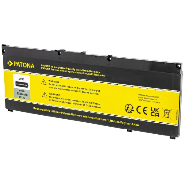 PATONA HP OMEN 15-ce/dc/cb Pavilion 15cx 4380mAh Li-Pol 11,55V SR04XL
