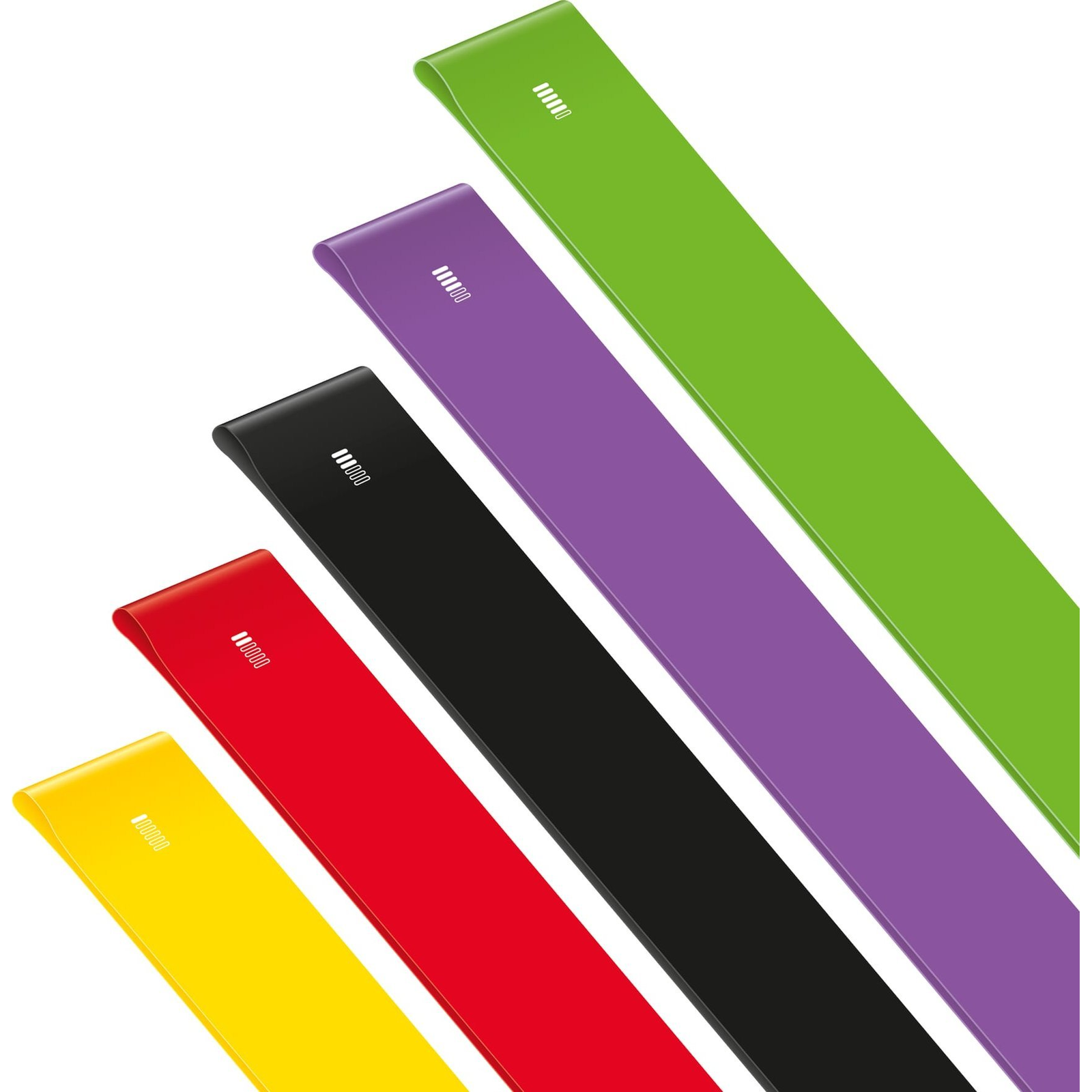 Latex Edzőgumikészlet 2M - Flat Band LTS-1, 2,5-20 kg, 5 Gumiszalag, Rebel Active (RBA-3005)