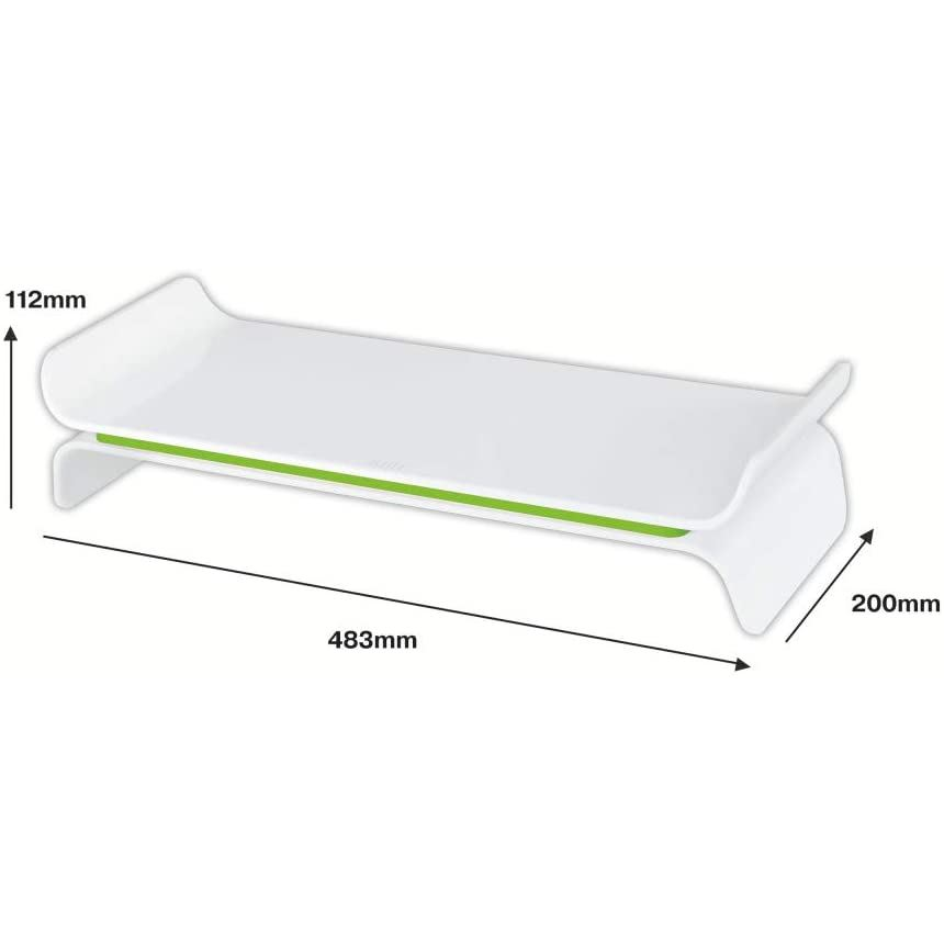 Leitz Ergo WOW állítható monitorállvány fehér-zöld (65040054) (l65040054)