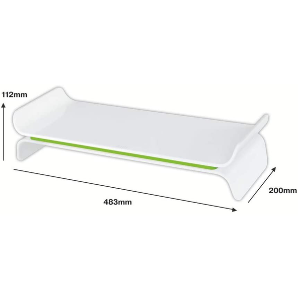 Leitz Ergo WOW állítható monitorállvány fehér-zöld (65040054)