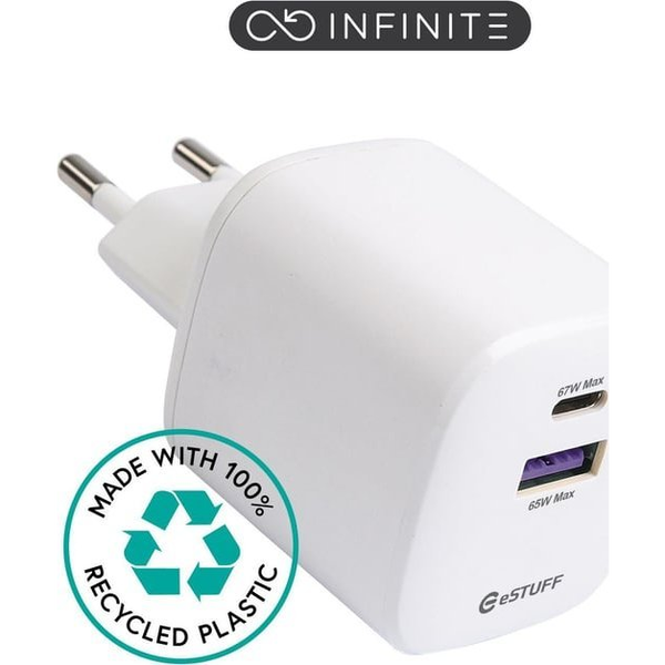 eSTUFF ES637065-BULK Caricabatterie per dispositivi mobili Universale Bianco AC Ricarica rapida Interno
