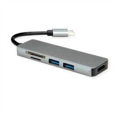 USB C dokkoló állomás HDMI 4K30 2x USB 3.2 Gen 1 SD/MicroSD kártyaolvasó