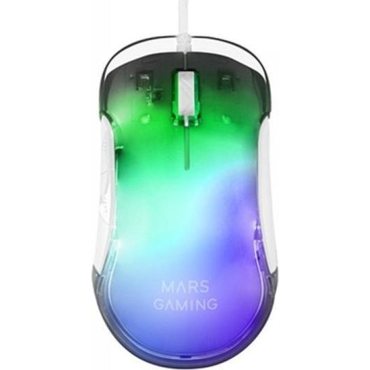 Mars Gaming MMGLOWW mouse Mano destra USB tipo A Ottico 12800 DPI