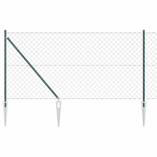 vidaXL Ogrodzenie metalowe Zestaw 2 Zielone PVC 1 x 25 m Trwałe