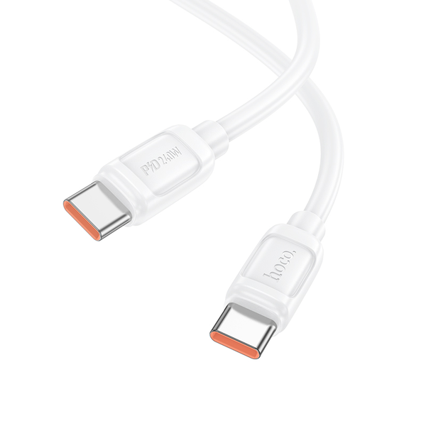 USB C kábel na USB C Hoco PD 5A 240W 1 m X115 biely