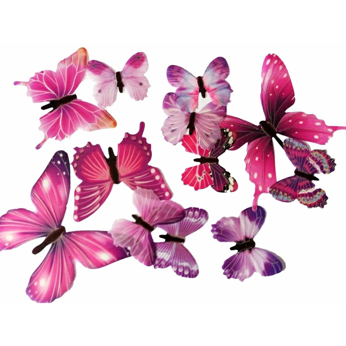 Fusion Fluoreszkáló matrica szett - Rózsaszín pillangók (FUSAG683B)