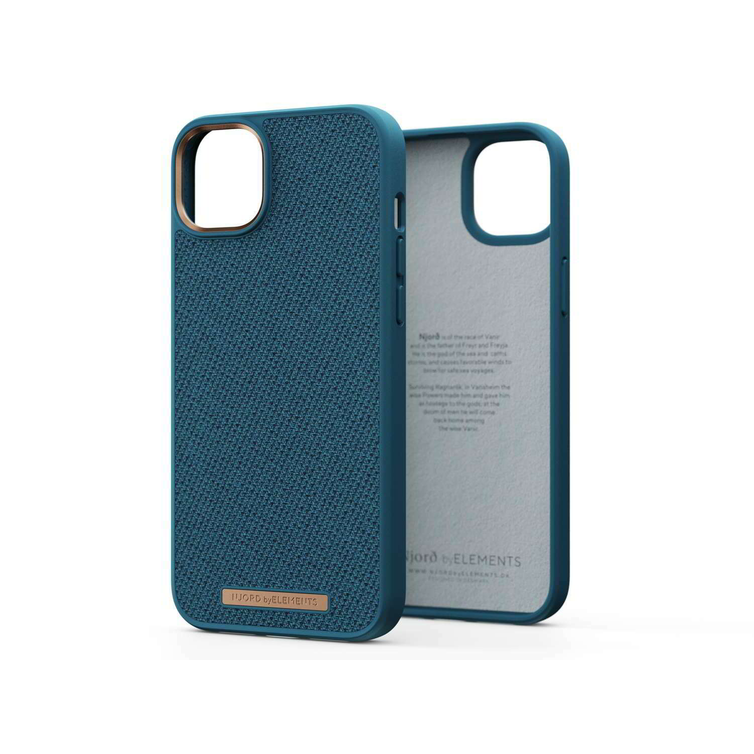 Njord Fabric Apple iPhone 14 Plus Szilikon Tok - Kék (NA42TN01)