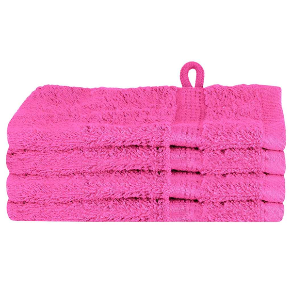 Mikroszálas törölközők 4 pcs Rózsaszín 15 x 21 cm Pamut