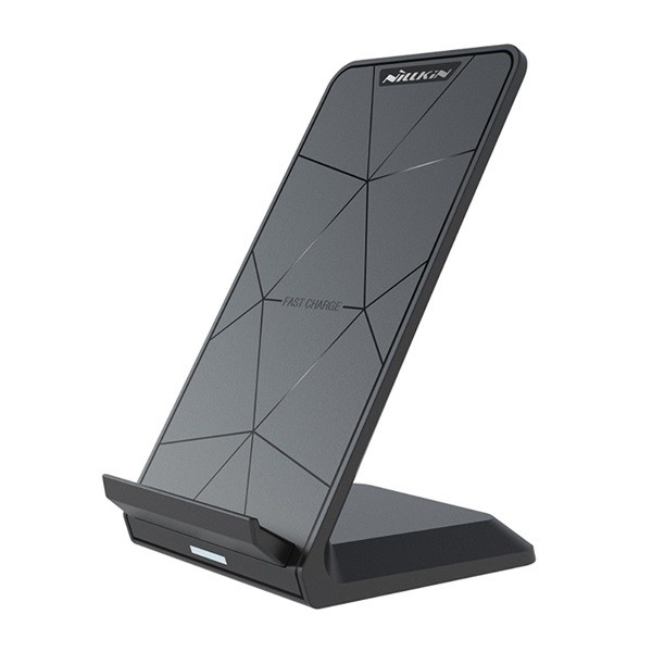 NILLKIN PRO hálózati töltő állomás (15W, gyorstöltés tám., QI Wireless, vezeték nélküli töltés, tartó funkció) FEKETE (MC049) (MC049)