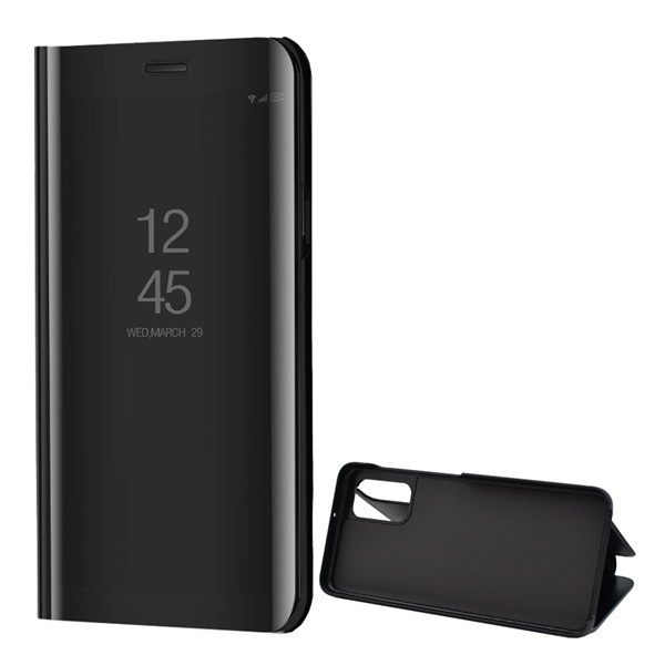 Tok álló (aktív FLIP, oldalra nyíló, asztali tartó funkció, tükrös felület, Mirror View Case) FEKETE [Samsung Galaxy A32 5G (SM-A326)] (5996591040363)