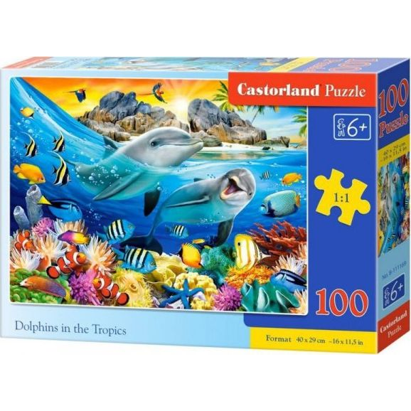 Castorland Dolphins in the Tropics Puzzle 100 pz Animali