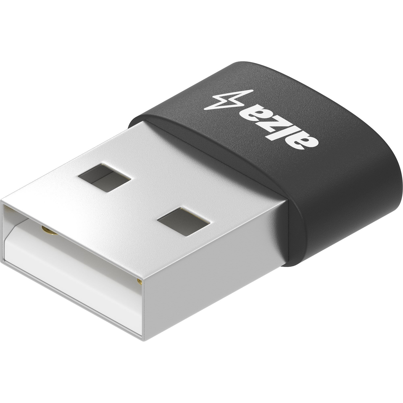 AlzaPower USB-A (M) to USB-C (F) 2.0, fekete (APW-ADTATC2B)