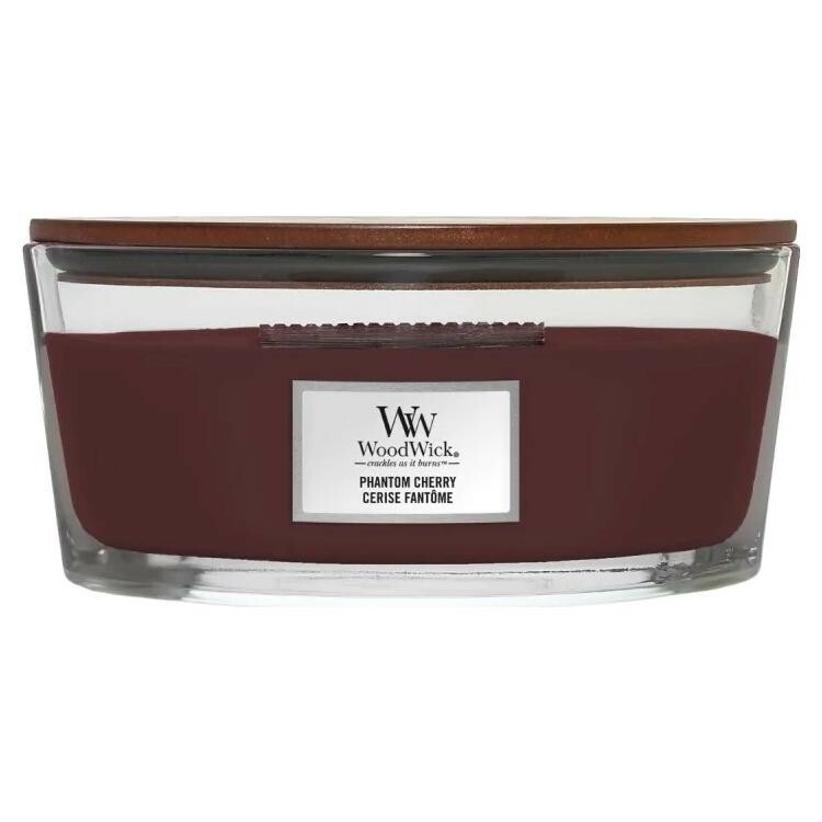 WoodWick Phantom Cherry Elipsa - Nyugodt esték Illatgyertya 453g - Bordó (1759814E)