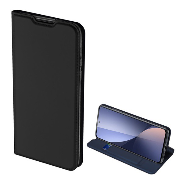 Xiaomi 12 / 12X Dux Ducis Skin Pro Case Standing, Leather Effect (Flip, Side Opening, Bank Card Holder, Desktop Holder Function) Черен