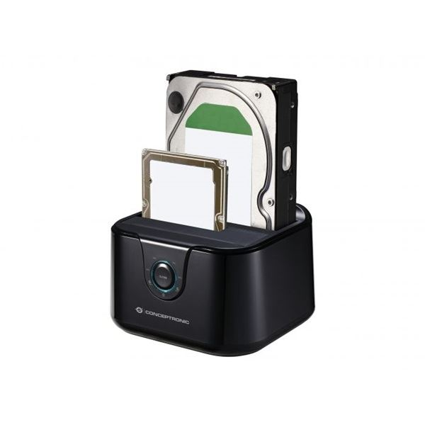 Conceptronic DONN12B dokkoló állomás tárolóegységhez USB 3.2 Gen 1 (3.1 Gen 1) Type-B Fekete (DONN12B)