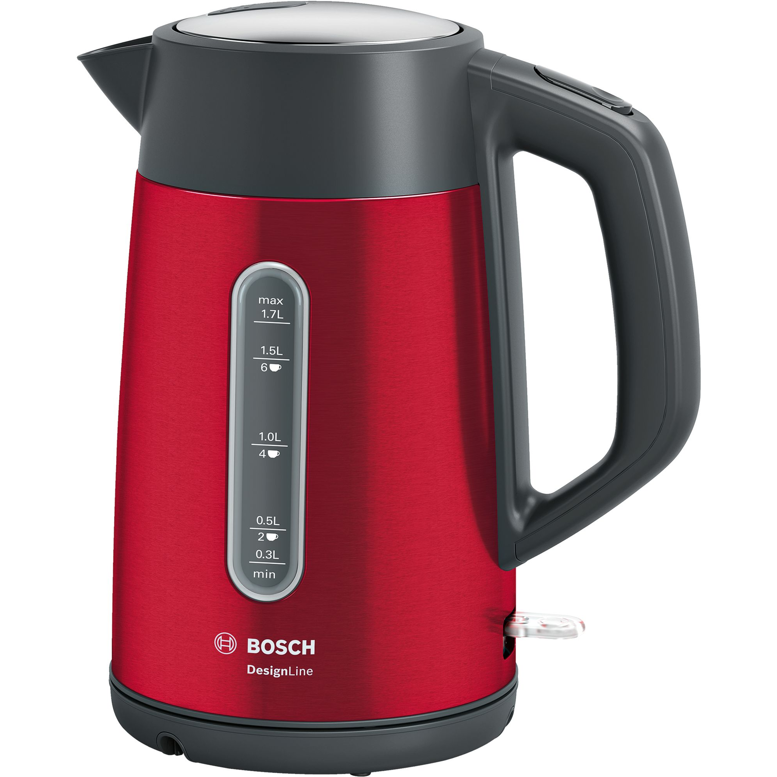 Bosch DesignLine 1.7L Vízforraló - Piros (TWK4P434)